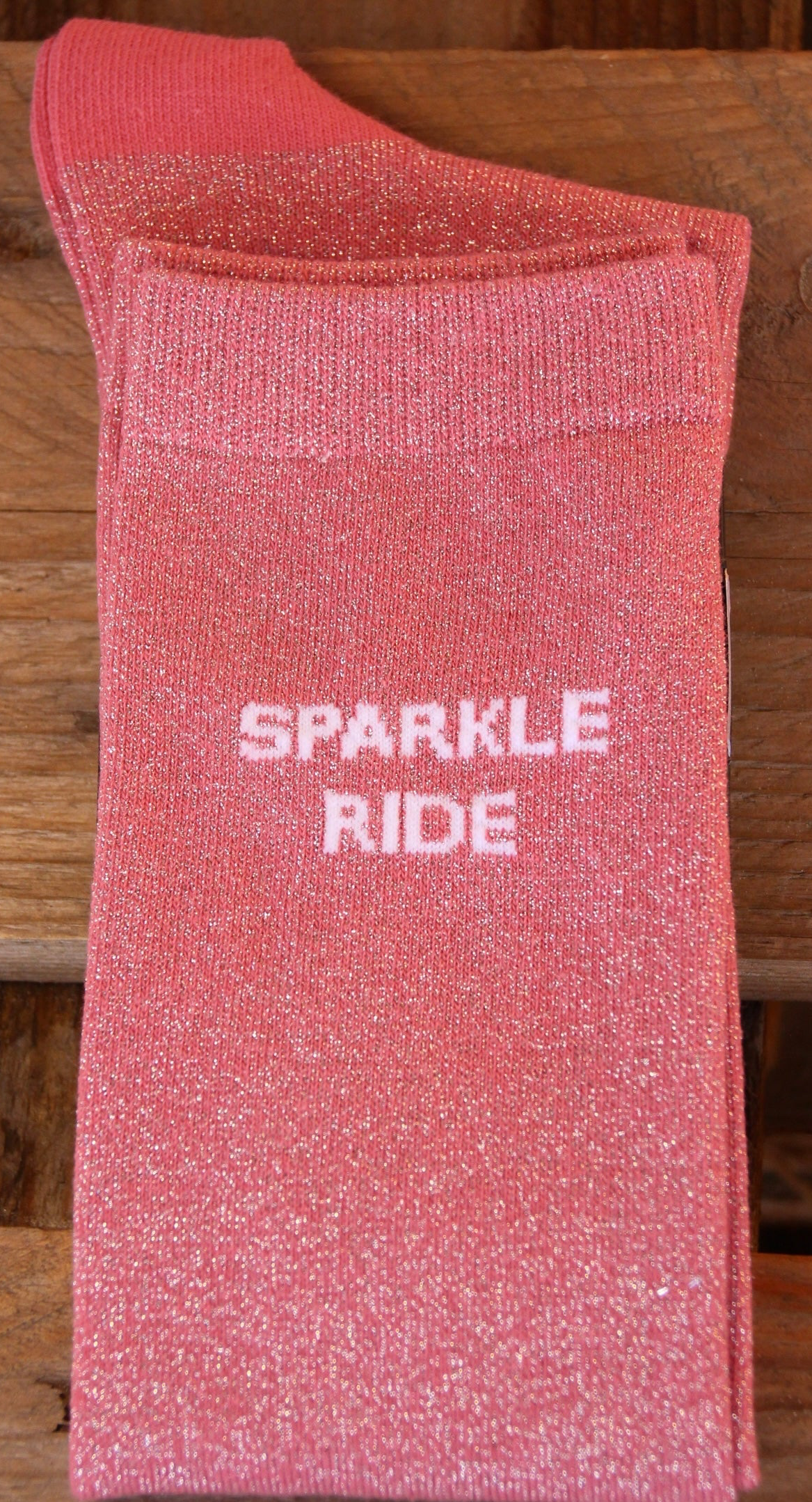 Chaussettes pailletées à message – Confort renforcé (36-41)