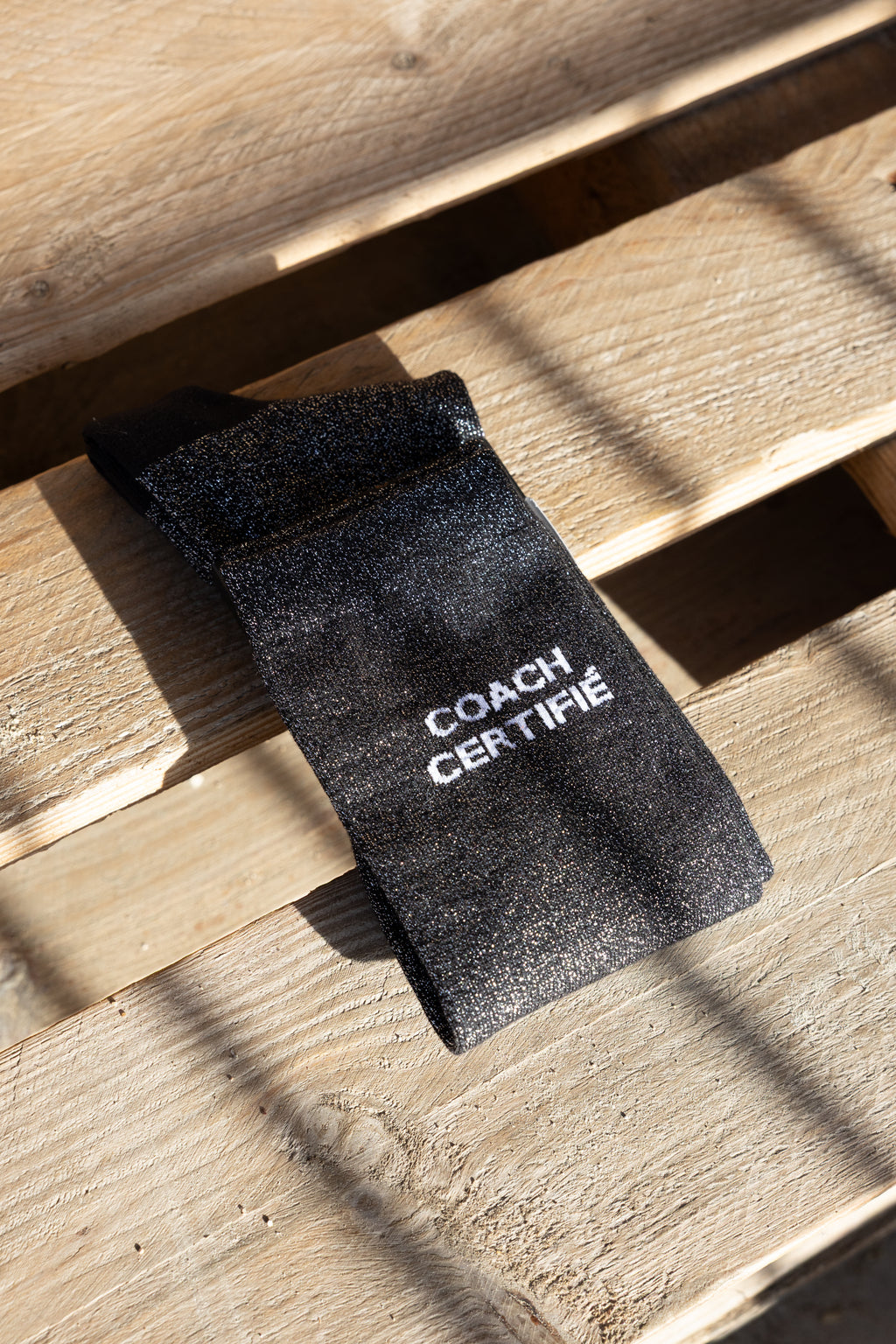 Chaussettes pailletées à message – Confort renforcé (36-41)