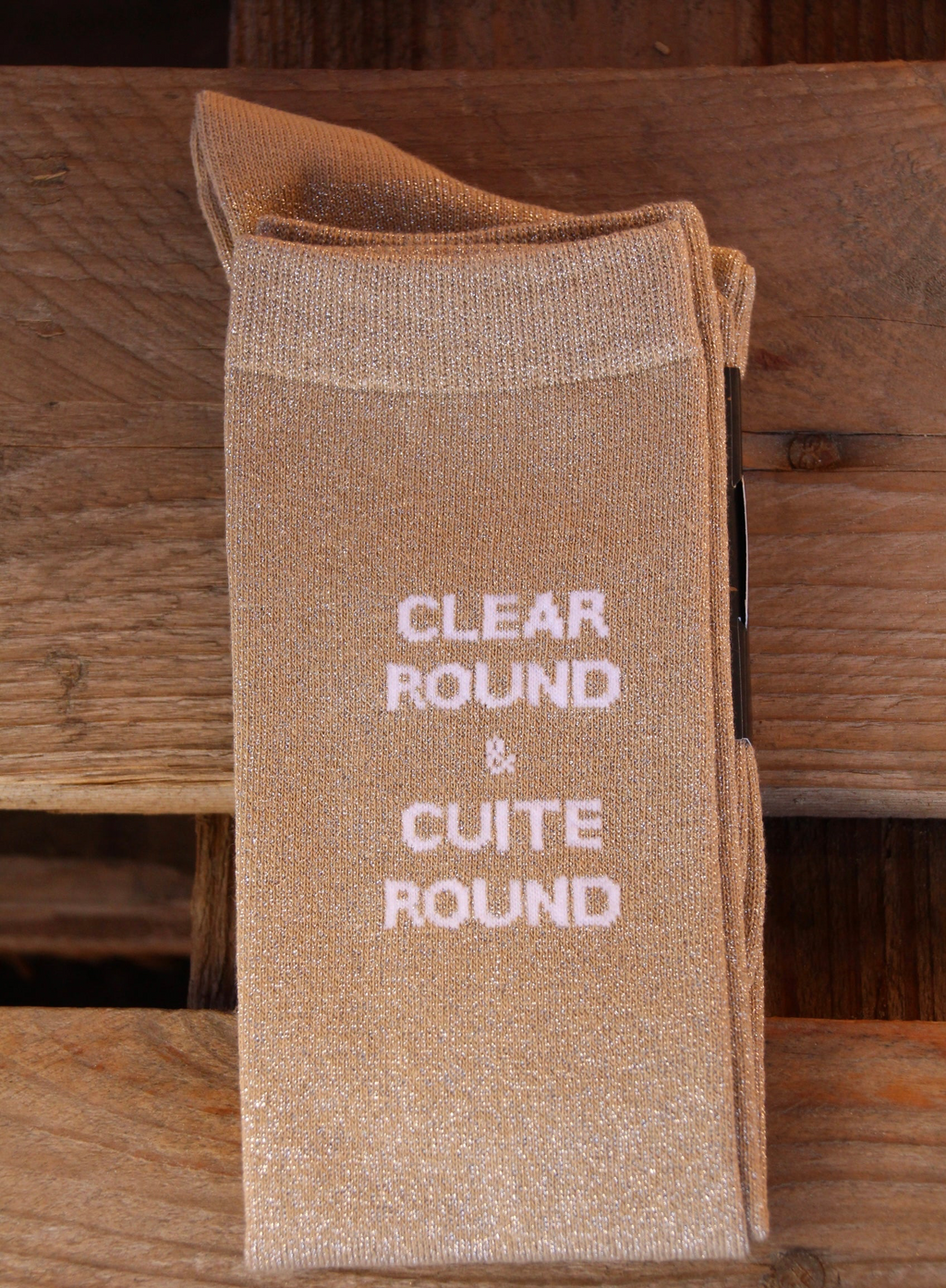 Chaussettes pailletées à message – Confort renforcé (36-41)