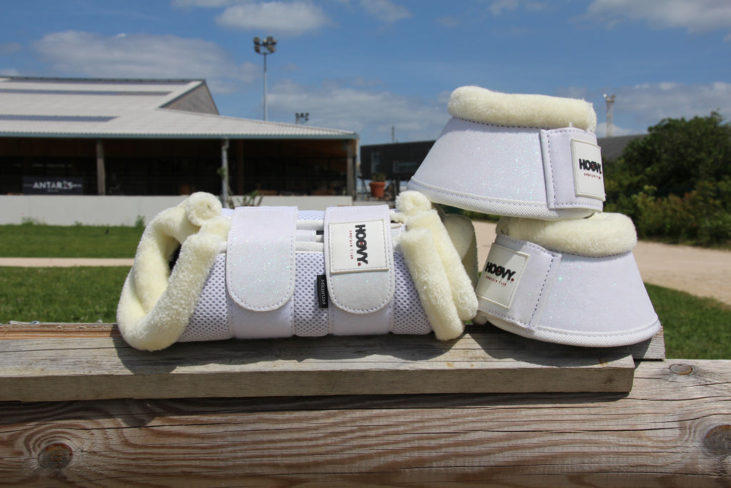 Guêtres & Protège-Boulets Blanc Pailleté – Mouton Blanc