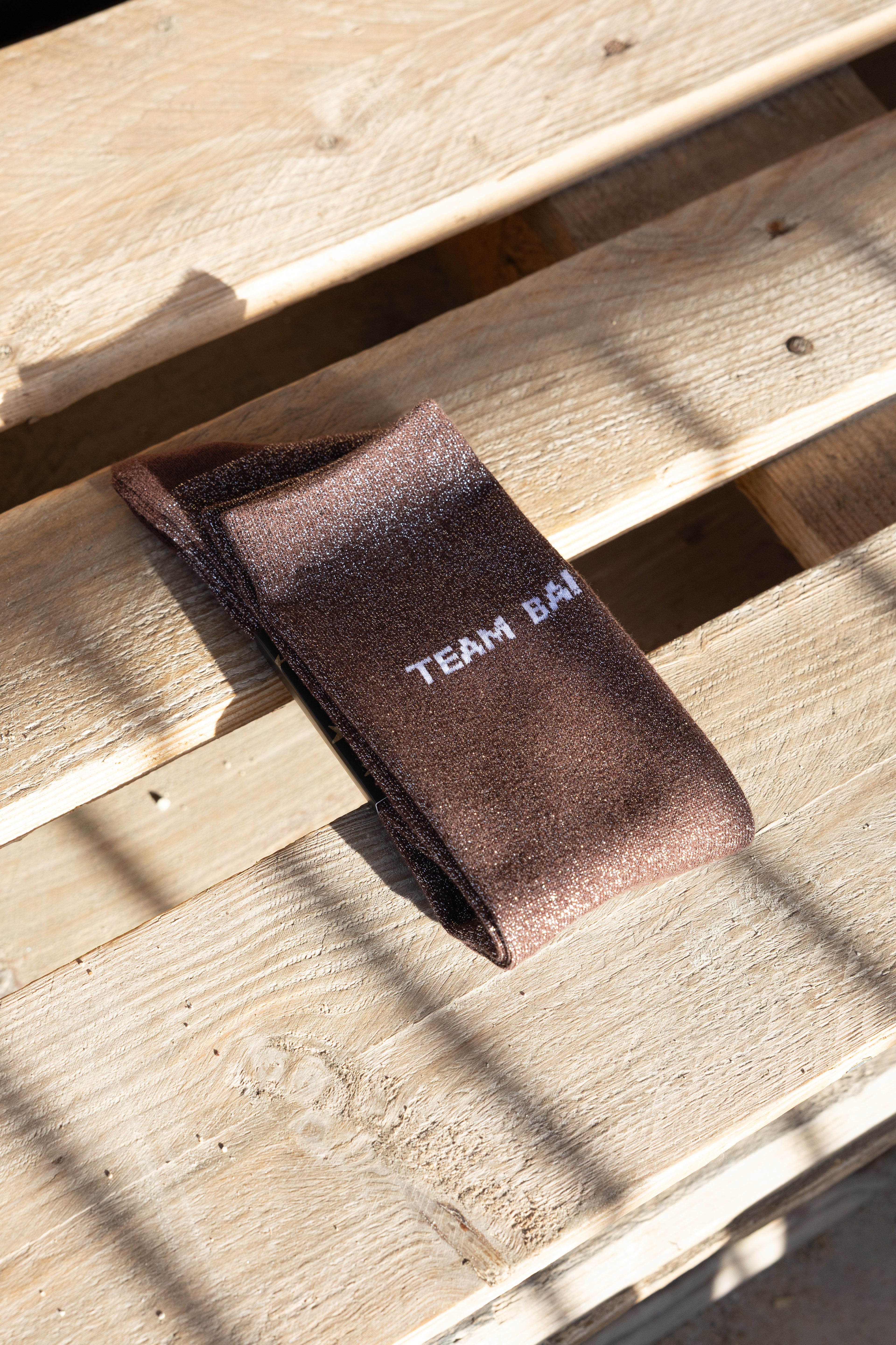 Chaussettes pailletées à message – Confort renforcé (36-41)