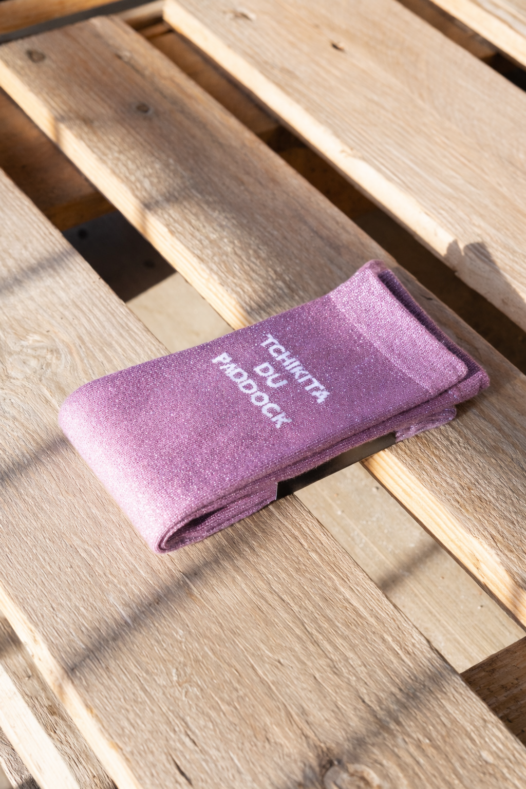 Chaussettes pailletées à message – Confort renforcé (36-41)