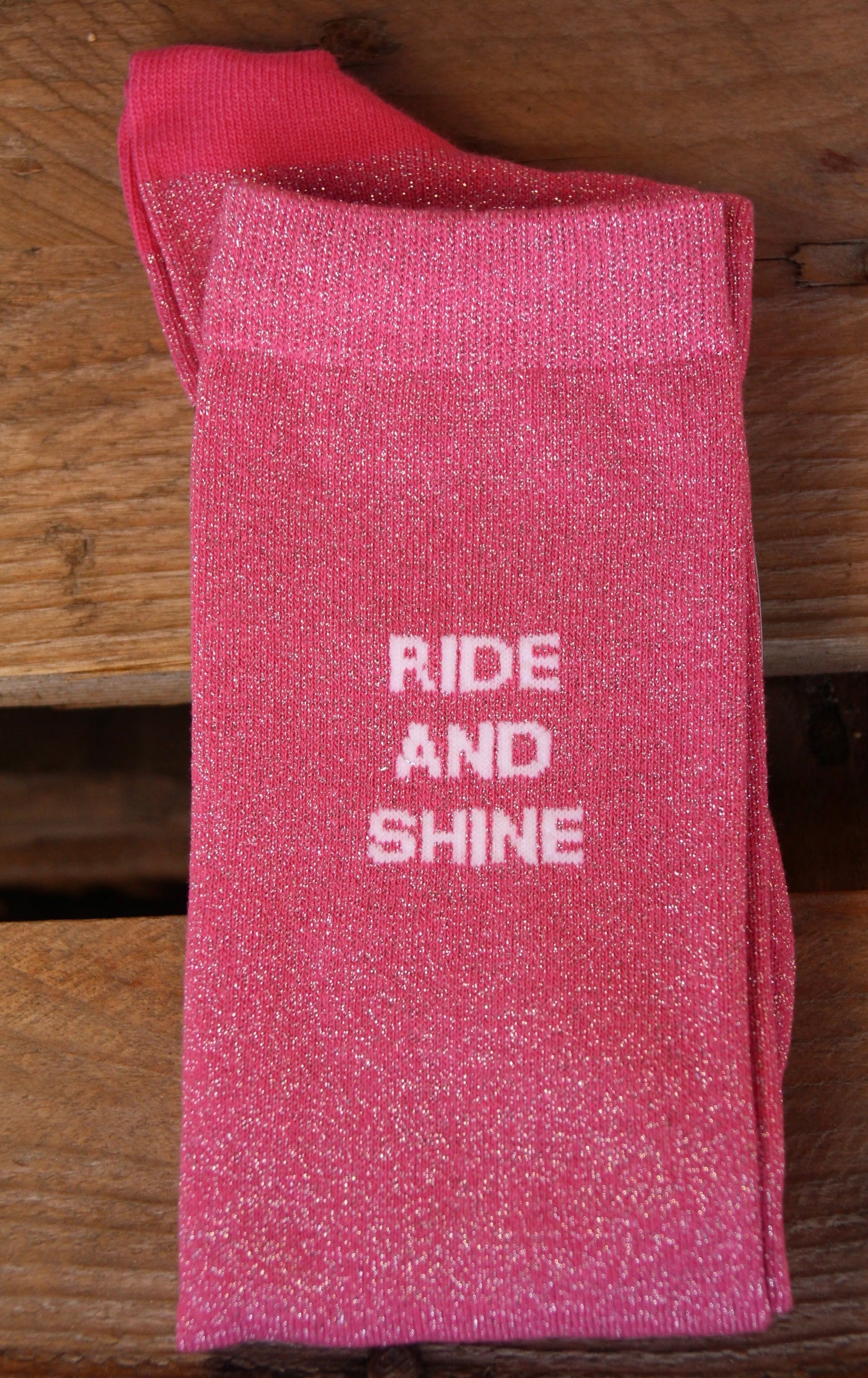 Chaussettes pailletées à message – Confort renforcé (36-41)