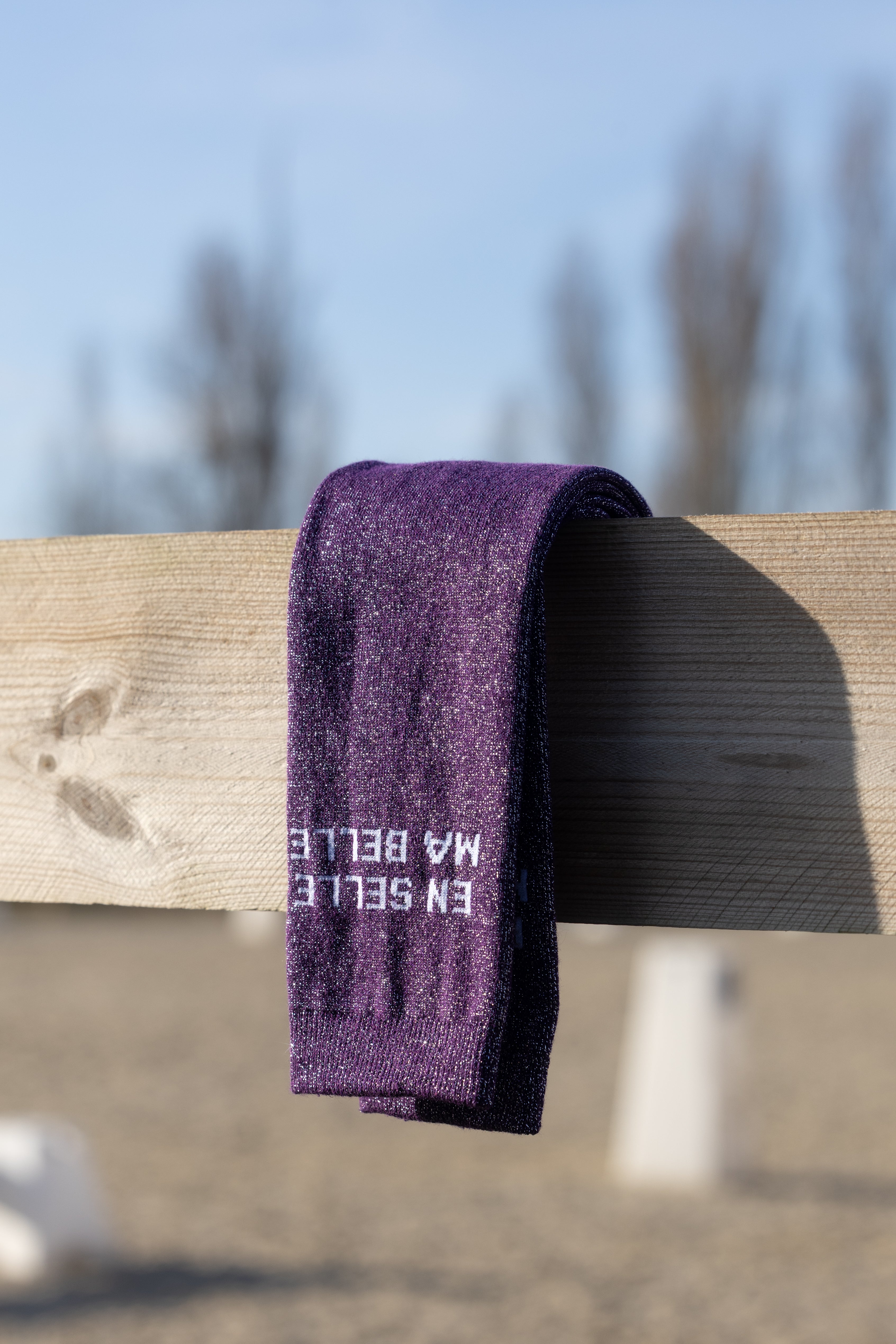 Chaussettes pailletées à message – Confort renforcé (36-41)