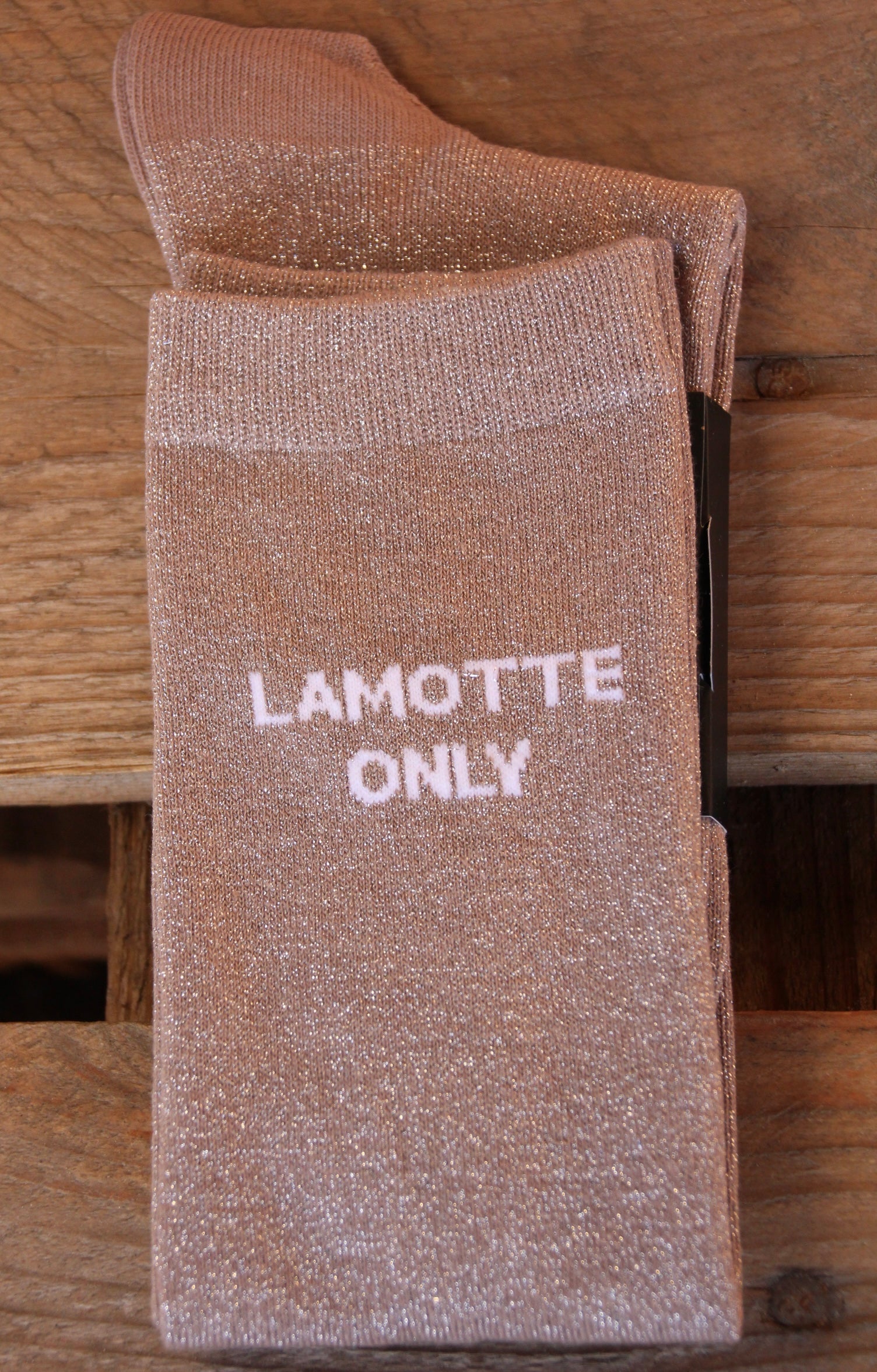 Chaussettes pailletées à message – Confort renforcé (36-41)