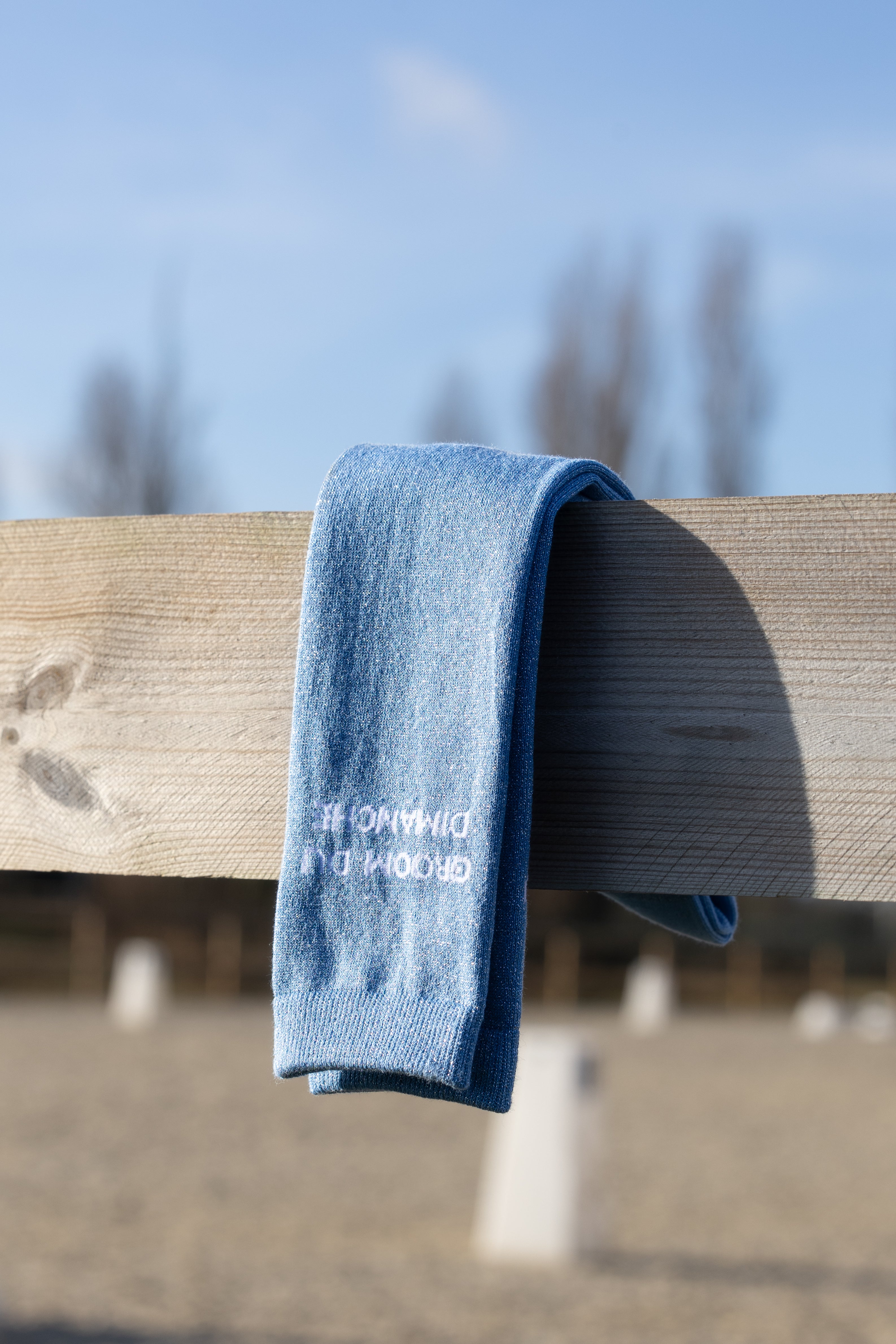 Chaussettes pailletées à message – Confort renforcé (36-41)